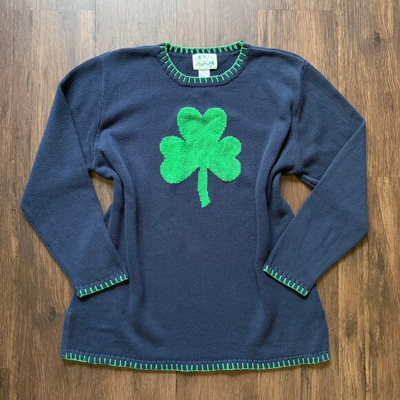 Vintage Shamrock Sweater Women’s Large – St. Patrick’s Day Quacker Factory - Picture 1 of 8